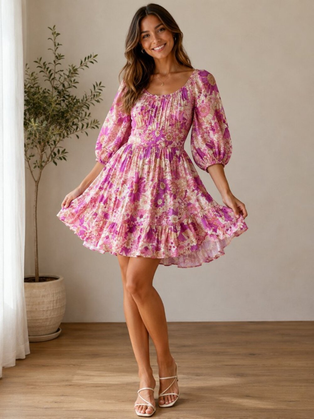 Here Comes the Sun Floral Dress
